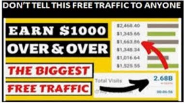 $1000 clickbank free traffic method (earn money online)affiliate marketing | clickbank for beginners
