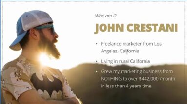 Affiliate marketing |  John Crestani Free Training Course