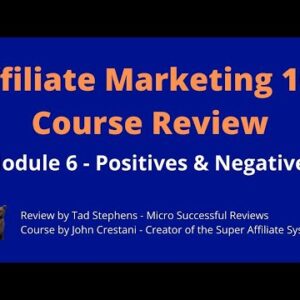 Super Affiliate System - Affiliate Marketing 101-6 - Positives & Negatives