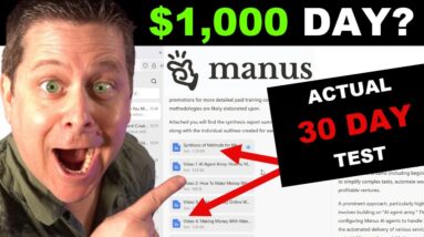 Using Manus Ai To Make $1,000 Per Day? My Real 30 Day Results!