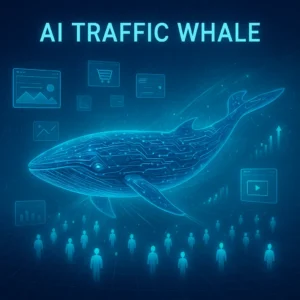 What is AI Traffic Whale and how does it help increase website visitors using artificial intelligence?